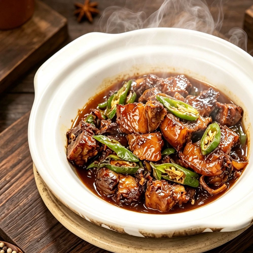 Signature dry bak kut teh in a claypot