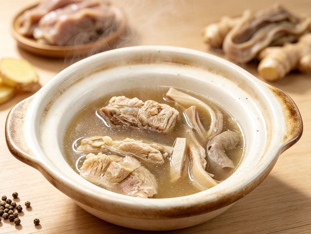 Pepper pork stomach soup